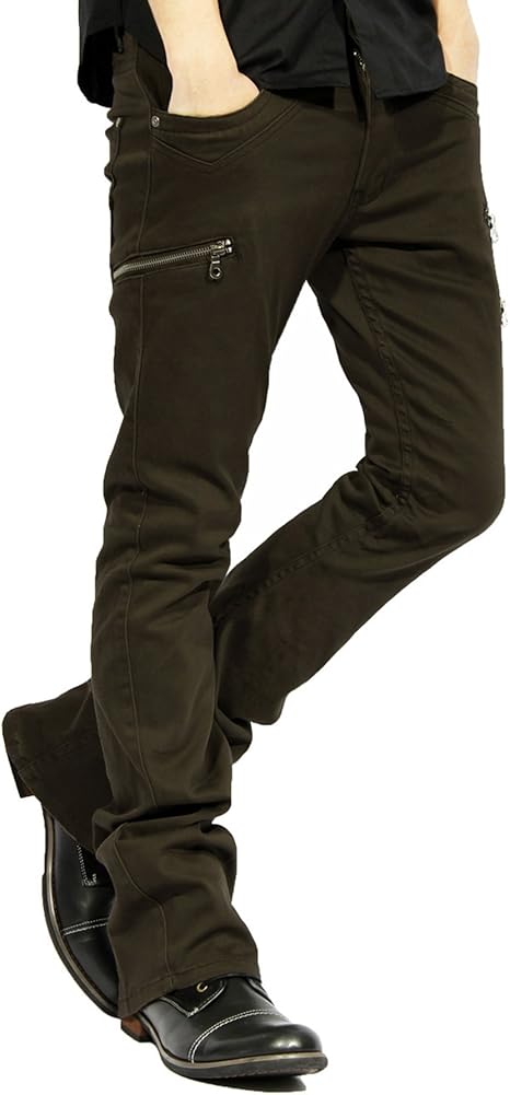 Amazon エイト 8 Eight 4color ブーツカット スキニーパンツ ストレッチ スリム チノパン ロングパンツ 通販