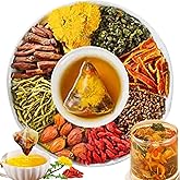 Dandelion Goji Berry Tea, Kidney & Liver Detox Tea, Dandelion Wolfberry Chinese Chrysanthemunn Cassia Seed Tea Bags with Eight Herbal Ingredients (2Box/30 Bags)