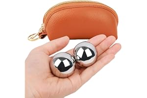 SDEMYI 1.5-inch Baoding Balls with Chime: Stainless Steel Baoding Balls, Hand Massage, Meditation Balls — Suitable for Home/Office Exercise, Stress Relief, Anxiety Reduction, and as Holiday Gifts