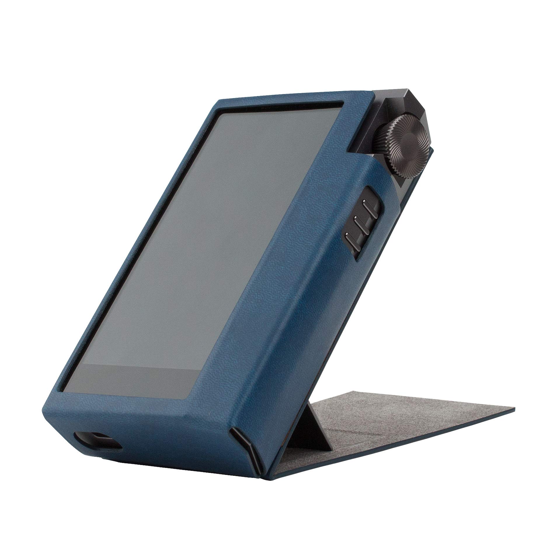 For Astell&Kern KANN Cube, Hand Crafted MITER Case Cover Protector [Patented Stand Case] for kann cube (Navy)
