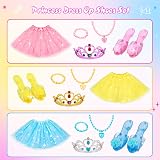 MELAND Princess Dress Up Shoes 3 Set Girls Crown Skirt Toy Gift view 8