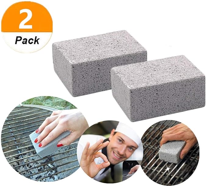 2 Pack 100 Ecological Odorless Grilling Stone Cleaner Removes
