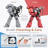 Nicpro 21PCS Miniature Paint Brushes Drybrush Set for Model Painting view 8