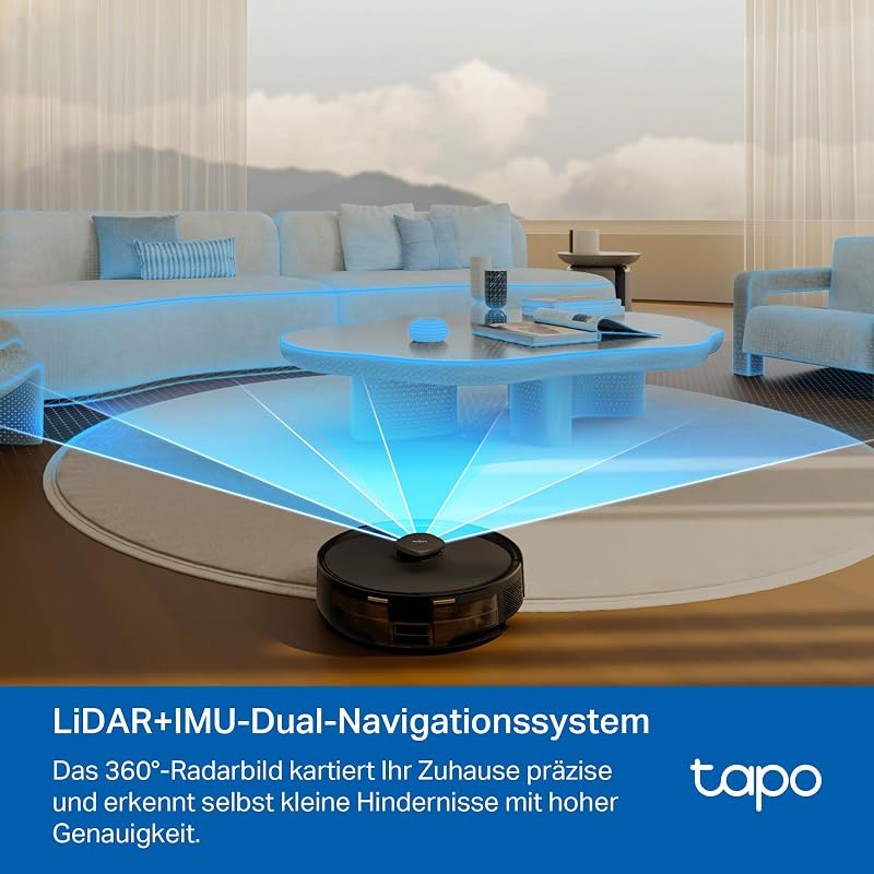 RV30 Max Saugroboter mit Wischfunktion, 5300Pa Ultra Starke Saugkraft, LiDAR+IMU Dual-Navigation, Alexa Sprachsteuerung, App