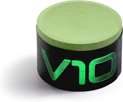 Funky Chalk Taom V10 Professional Chalk Round Green with Free Cue and Case Towel