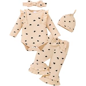 Renotemy Newborn Baby Girl Clothes Infant Fall Outfits Preemie-12Months | Preemie Clothes Girl Newborn Essentials,Winter Goin