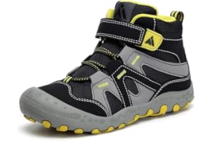 Mishansha Kids Water Resistant Hiking Boots, Boys Girls Anti Collision Anti-Skid Athletic Outdoor Adventure Trekking Shoes