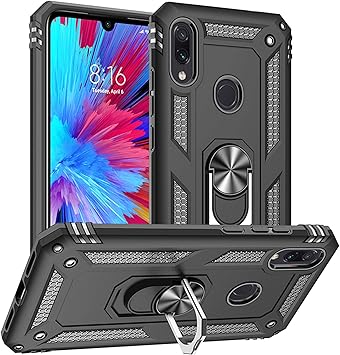 Amazon.com: Xiaomi Redmi Note 7/Xiaomi Redmi Note 7 Pro Funda, Shockprooof resistente a los impactos híbrido de doble capa de armadura funda para Xiaomi Redmi Note 7/Xiaomi Redmi Note 7 Pro, Negro: