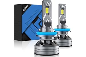 FAHREN H11/H8/H9 Light Bulb, 45000LM Super Bright, 6500K Cool White H11 Fog Light Bulb, IP68 Waterproof, Running Board Light Assemblies, CANbus Ready, Pack of 2