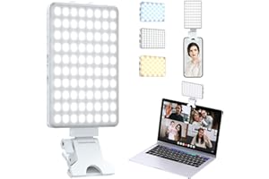 Singwil Phone Light with Cell Phone Clip, 80 LED Selfie Light for iPhone with 3 Lights and Infinite Adjustment Modes, 5000mAh Phone Light Clip for Cell Phones,Laptop, TikTok, Makeup, Live Broadcast.