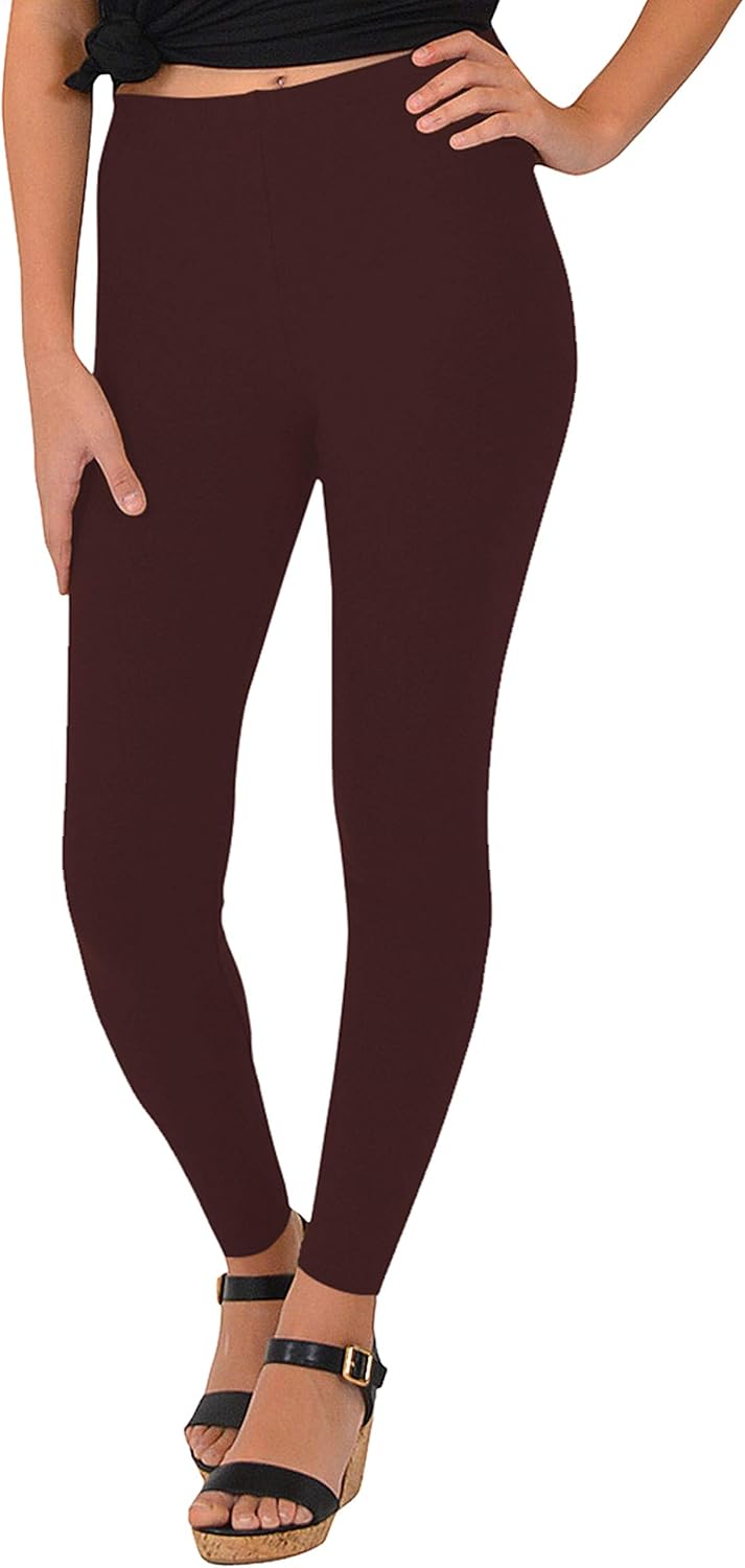 Stretch is Comfort Cotton Girl's and Women's Footless Leggings Made in The USA: Clothing