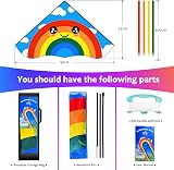 HONBO Rainbow Delta Kites for Adults Beginners Easy to Fly Kit view 5
