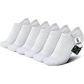BloomBuddies Bamboo Viscose 6 Pair Ankle Compression Socks Men Women Running Cushion Moisture Wicking Athletic No Show
