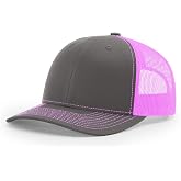 Richardson 112 Trucker Hat - Premium Blank Baseball Cap, Adjustable Snapback Hat - Structured Six Panel Richardson Blank Hats