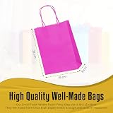 Thepaperbagstore 10 Hot Pink Small Paper Party Bags with Handles 18x22x8cm view 5