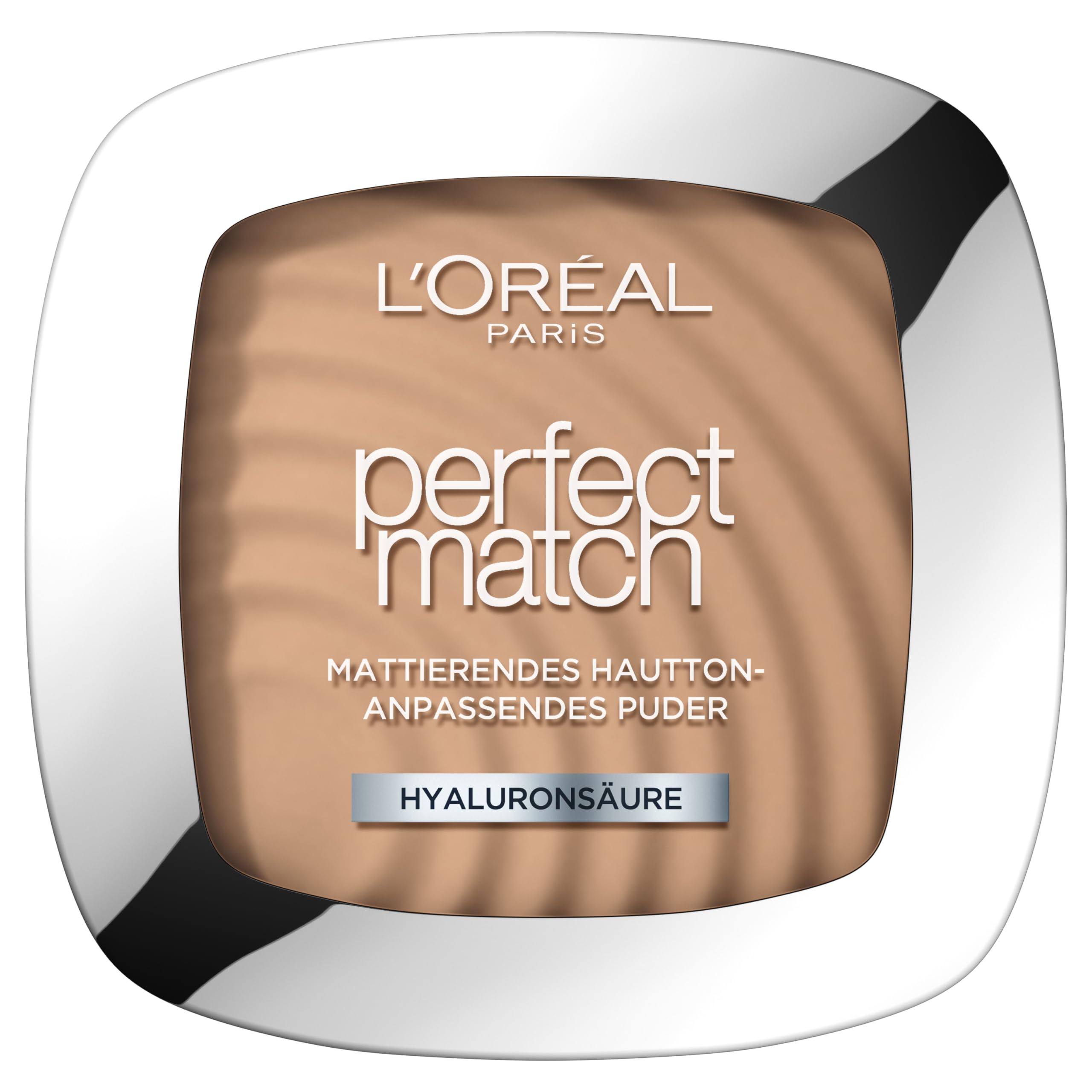 L'Oréal Paris Mattifying Compact Powder with SPF 8, Includes Mirror and Sponge, Perfect Match Powder, No. 5.D/5.W Dore/Warm, 9 g