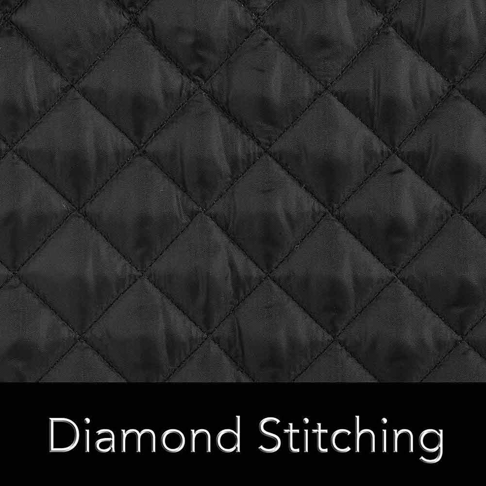 Bread Maker Cover, Cotton Quilted Diamond Stitching Bakeware Protector,Kitchen Toaster Appliance Dust Cover, Machine Washable(Black, 17