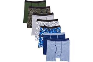 Hanes boys Hanes Boys' and Toddler Underwear, Comfort Flex Wb Boxer Briefs, 10-pack