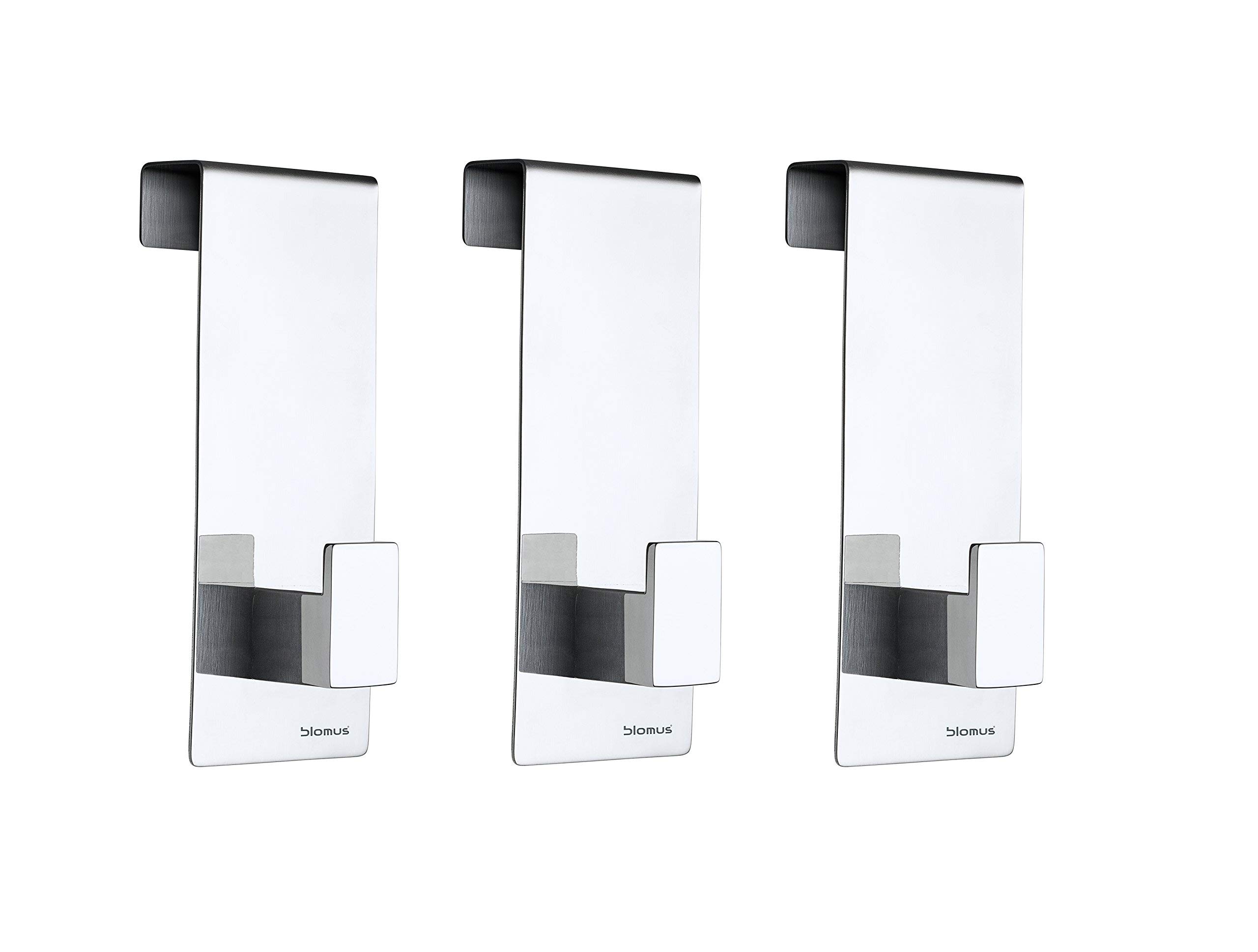 blomus 65412 Menoto Overdoor Hook Set, Stainless-Steel, Silver, 5 x 4.3 x 12.1 cm