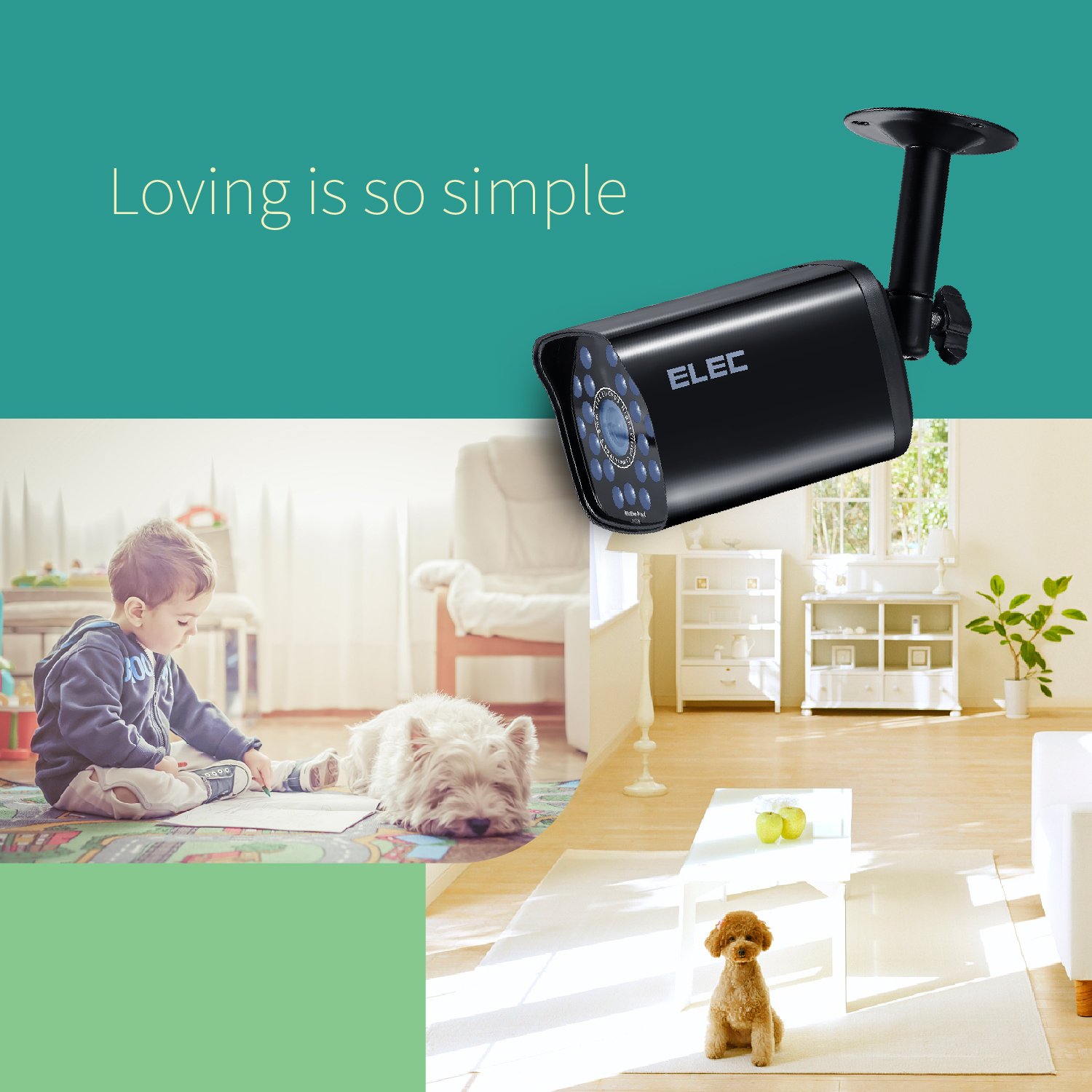 ELEC 4CH DVR 960H Video Security System 4PCS 1500TVL