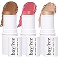 KIMUSE Multi Stick Trio Face Makeup, Cream Blush Stick for Cheeks & Lips, Contour Stick & Highlighter Makeup Sticks for All Skin