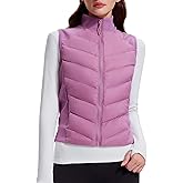 AFZ Women's Lightweight Puffer Vest 800FP Winter Down Vest Sleeveless Quilted Water Resistant Running Jacket