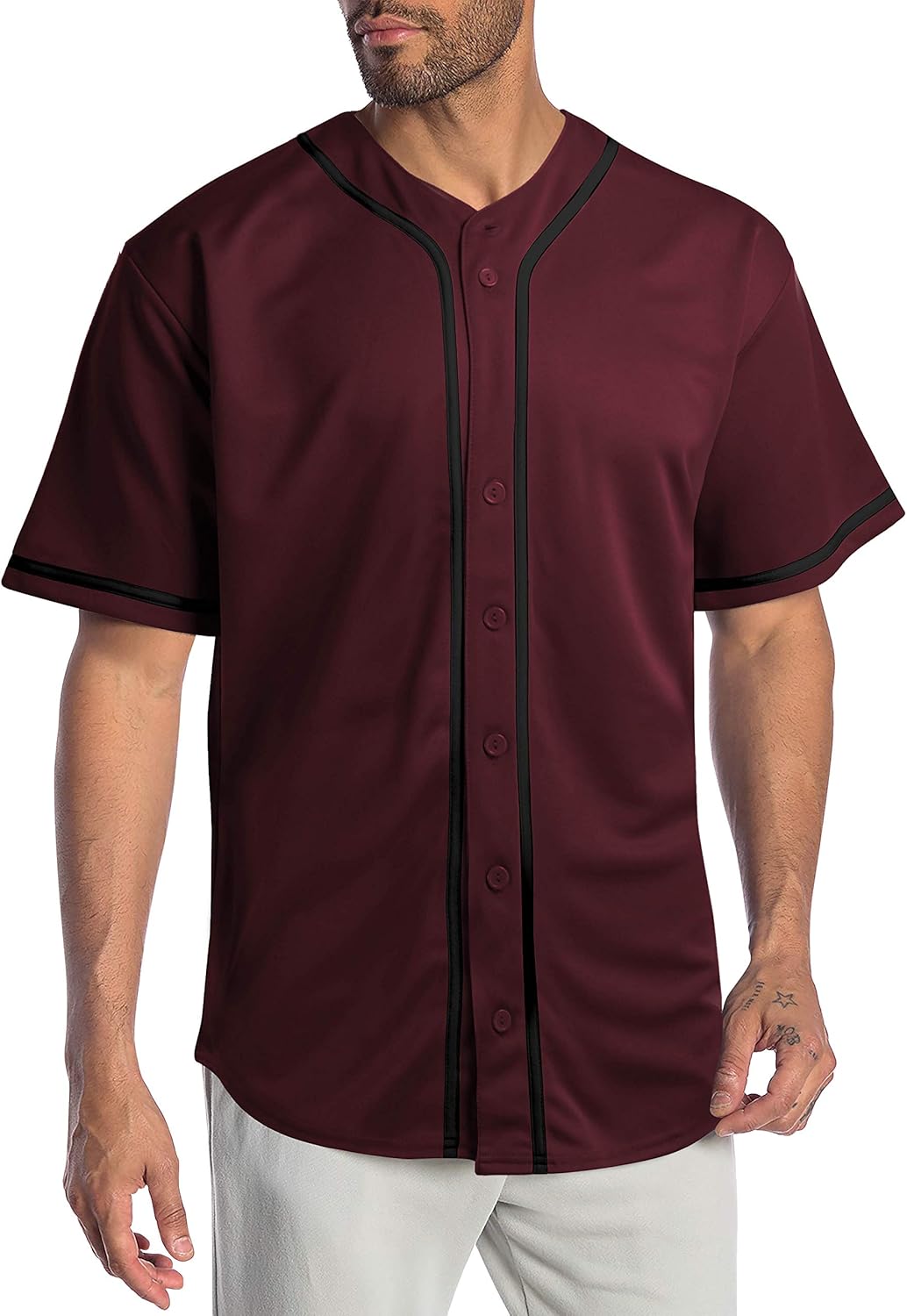 button jersey shirt