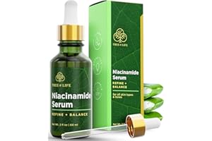 Tree of Life Beauty Niacinamide Vitamin B3 Serum, Hydrating Face Oil for Dark and Age Spots, Tightens Pores, Facial Serums for Sensitive Skin Care with Hyaluronic Acid and Vitamin E, 2 Fl Oz