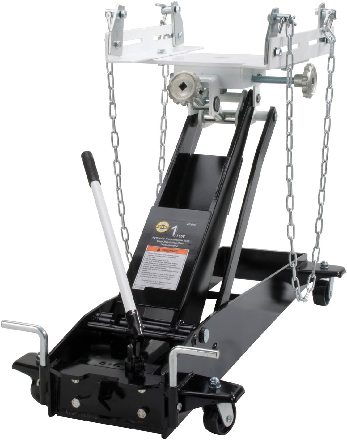 Omega 42000C Black Low Profile Transmission Jack1 Ton Capacity