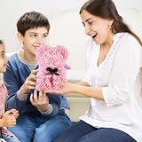 Touloube Rose Bear Gift for Her Roses Teddy Bear with Box and Card view 8