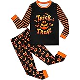 2 Piece Boys Pajamas Kids Long Sleeve Top and Pants Pajamas Pjs Sleepwear Set for Toddler Little Boys 3-10 Years