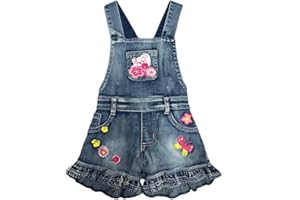 Peacolate 3-11T Little&Big Kids Girls Jumpsuit&Rompers Bib Overalls Colorful Tie-dye Shortalls Suspender Shorts Jeans Pants…