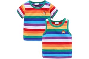 Mud Kingdom Boys T-Shirts Rainbow Stripe