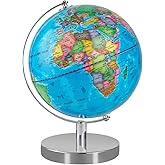 Eolivees 9'' Globe for Kids Rewritable World Globe | Easy-Read High Clear Map, Globe for Adults, Educational, Interactive STEM Toy for Kids Learning, Present for 3+ Years Old