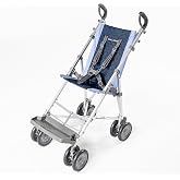 Maclaren Major Elite Disability Pushchair &amp; Accessory Bundle * Special Needs Stroller for Older Children up to 110 lbs (50kg) * Umbrella Fold * Stroller &amp; 7 Key Accessories in One Box (Soft Blue/Navy)