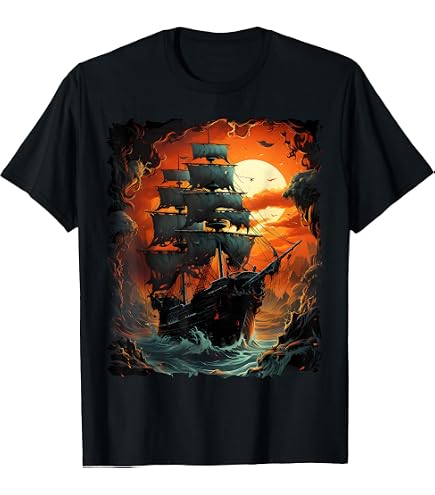 Amazon.com: Octopus Kraken Pirate Ship Sailing T-Shirt : Clothing