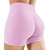 YEOREO Women's Workout Gym Shorts 4.5" Colinne Butt Lifting Hidden Scrunch Seamless Impact Booty Biker Shorts