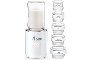 KNOIER Newborn Essentials Portable Bottle Warmer for Breastmilk, Portable Travel Baby Bottle Warmer to go Universal for All Bottles, Waterless Bottle Warmer for First Years, New Parent Must Haves.