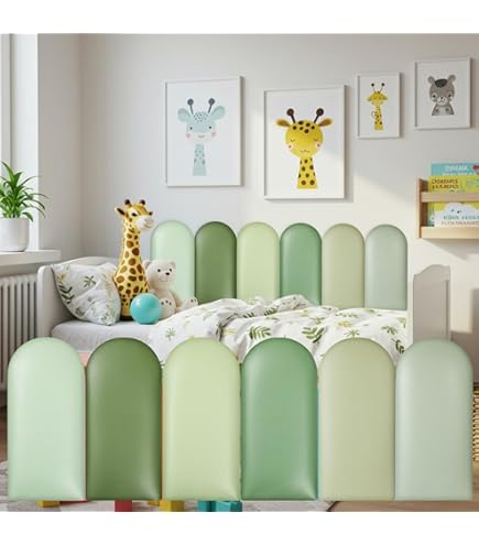 3D Anti-Collision Wall Padding, Pencil Shaped Upholstered Wall Panels Peel And Stick Headboard Playroom Decor Wall Padded Nursery Sensory Wall Stickers Red 4 - View #9