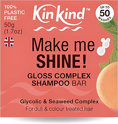 KinKind Hair Gloss Shampoo Bar Glycolic Seaweed For Coloured Hair UK Made