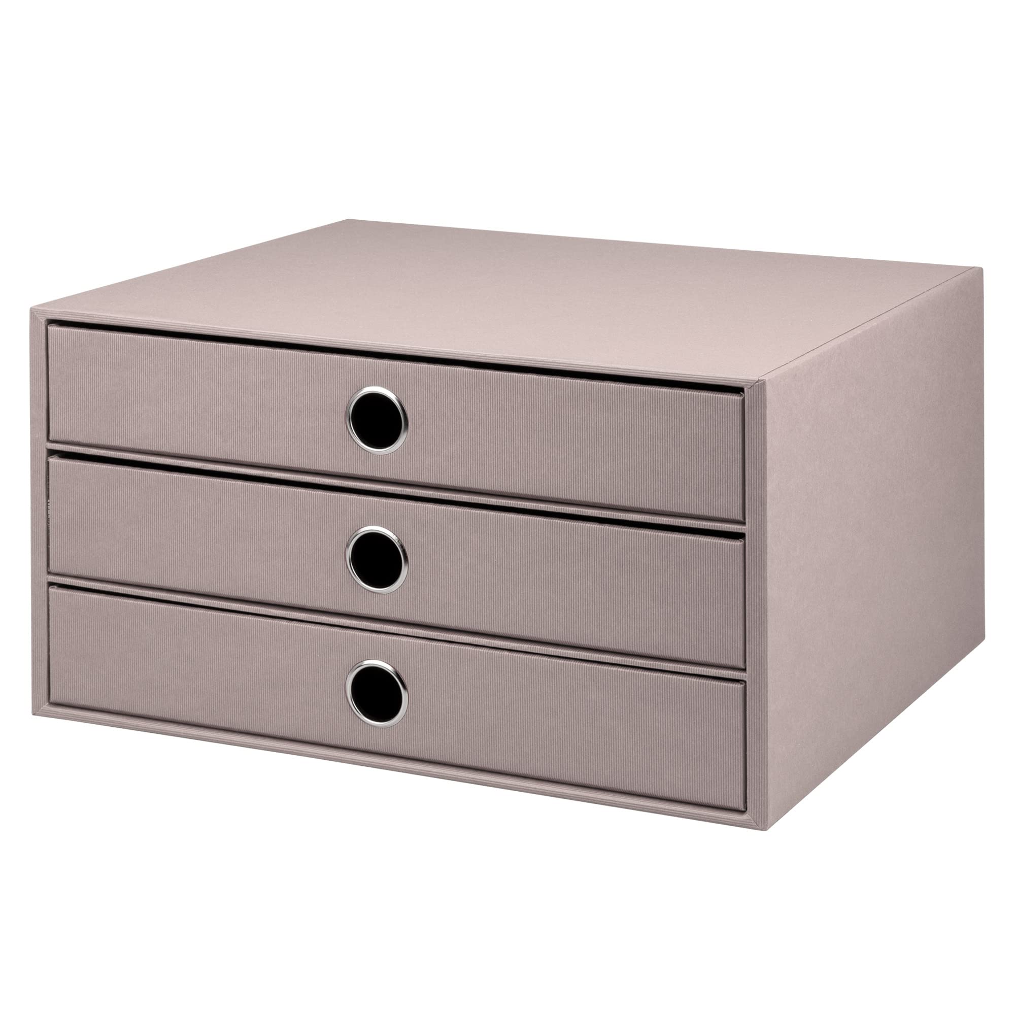 SOHO A4 Filing Storage Box with 3 Drawer - Taupe,Brown