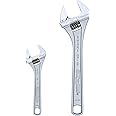 Channellock WS-2 Adjustable Wrench Set, Chrome, 2-Piece