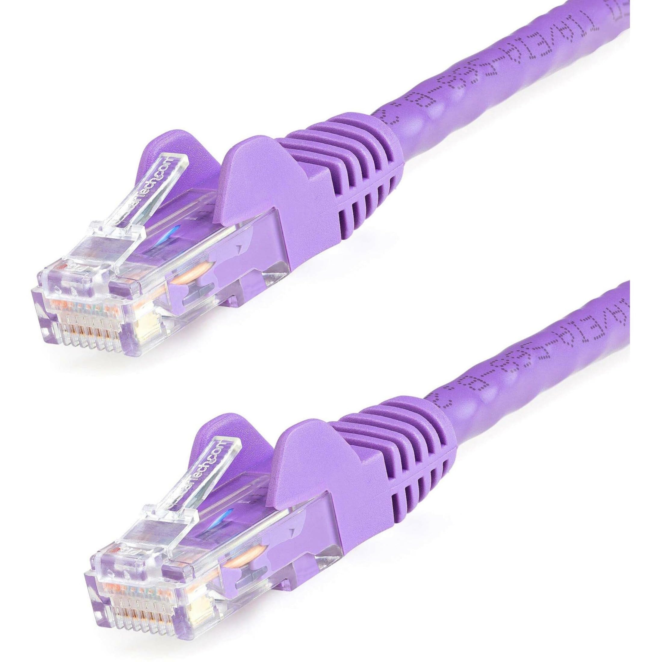 StarTech.com 35ft CAT6 Ethernet Cable - Purple CAT 6 Gigabit Ethernet Wire - 650MHz 100W PoE RJ45 UTP Network/Patch Cord Snagless w/Strain Relief Fluke Tested/Wiring is UL Certified/TIA (N6PATCH35PL)