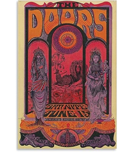 Amazon.com: DOORS REPLICA 1968 CONCERT POSTER: Posters & Prints
