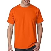 Hanes Premium Tagless T's in Orange - Medium