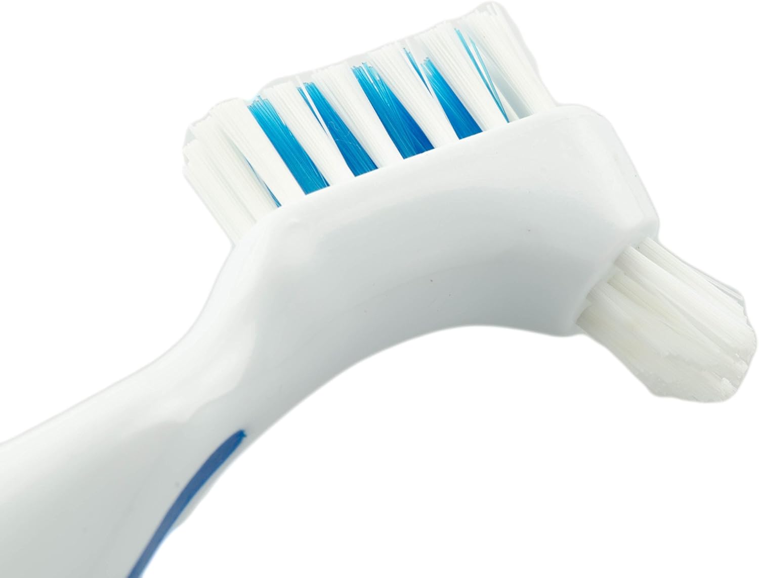 Koala Lifestyle Denture Cleaner Brushes with Covers | Cleaning Toothbrush for Dentures, False Teeth, Night Guards for Teeth Grinding, Dental Devices, and Mouth Guards | 3 Pieces, White / Blue: Health & Personal Care