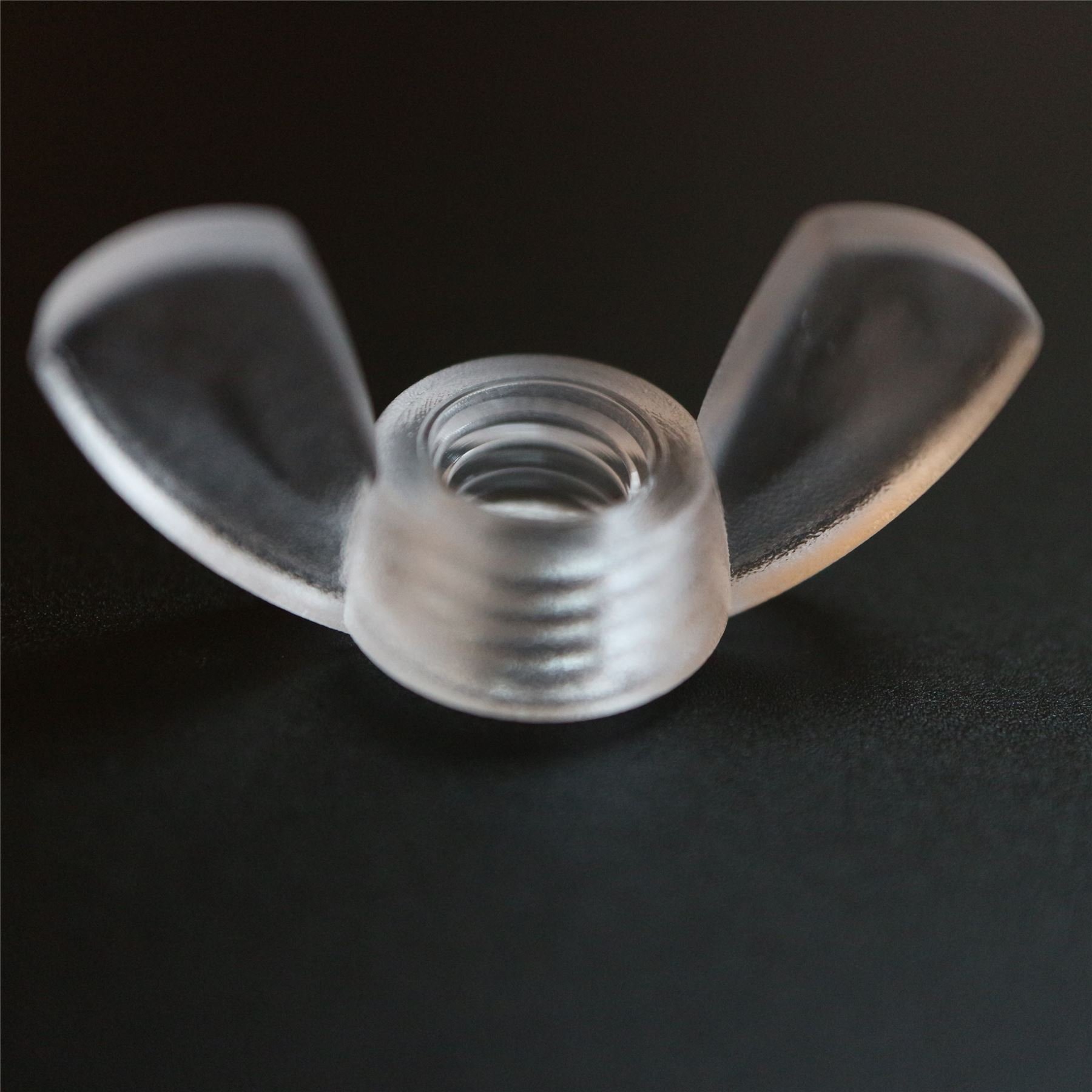 Pack of 50 Transparent Clear Plastic Acrylic M6 Butterfly, Wing Nuts-Acrylic Plastic Screws