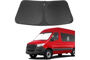 LHFLIVE Windshield Sun Shade Foldable Sun Visor Protector Custom Fit 2007-2024 2025 Mercedes Benz Sprinter Freightliner Cargo Crew Passenger Motorhome Accessories