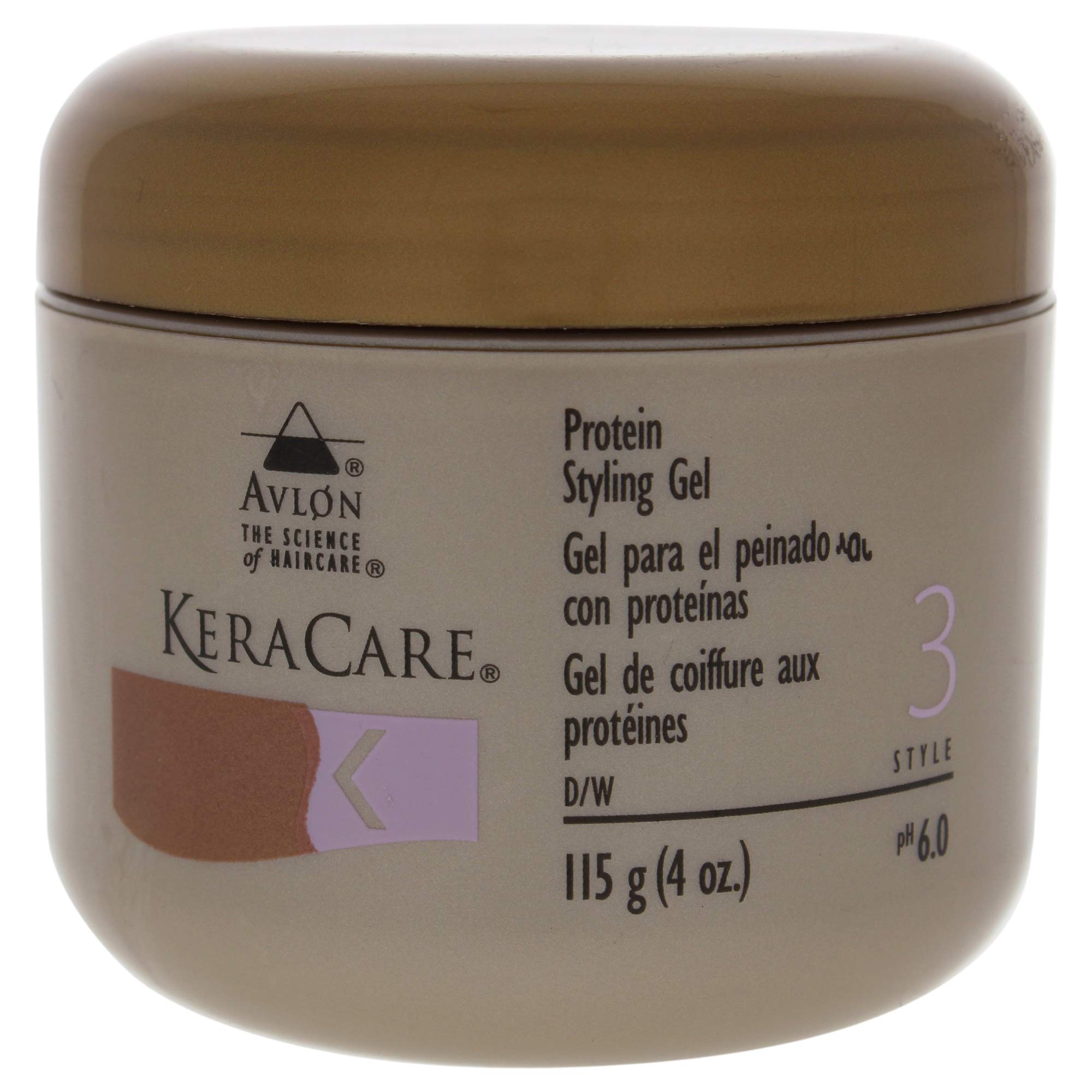 Avlon KeraCare Protein Styling Gel, Style 3, 115g/4 oz.