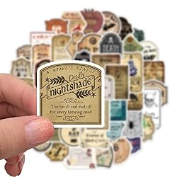 TWGOGOTIC Potion Label Stickers 50Pcs Magic Potion